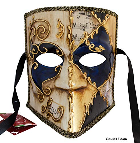 LannaKind Venezianische Maske Casanova Bauta Ballmaske Karneval Fasching Herren (Bauta17) von LannaKind