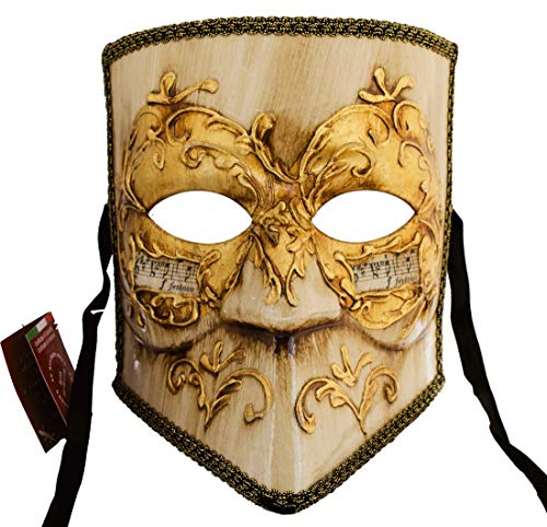 LannaKind Venezianische Maske Casanova Bauta Ballmaske Karneval Fasching Herren (Bauta19) von LannaKind