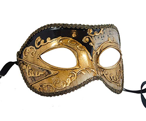 Lannakind Handgefertigte Venezianische Maske Augenmaske Colombina Ballmaske Damen und Herren (C11) von Lannakind