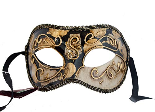 Lannakind Handgefertigte Venezianische Maske Augenmaske Colombina Ballmaske Damen und Herren (C12) von Lannakind