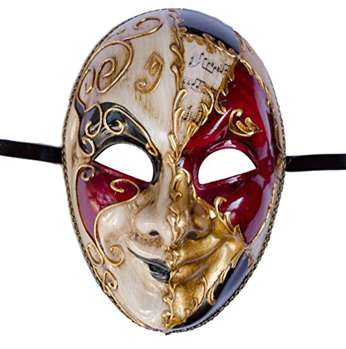 Lannakind Venetian Mask Face Mask Joker Men's Masquerade Carnival Fancy Dress Wall Decoration (J07e) von Lannakind