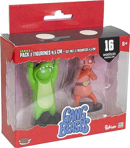 Lansay Gang Beasts – Doppelpack Figuren 4,5 cm – Modell zufällig – Charaktere aus Videospielen – ab 8 Jahren von Lansay