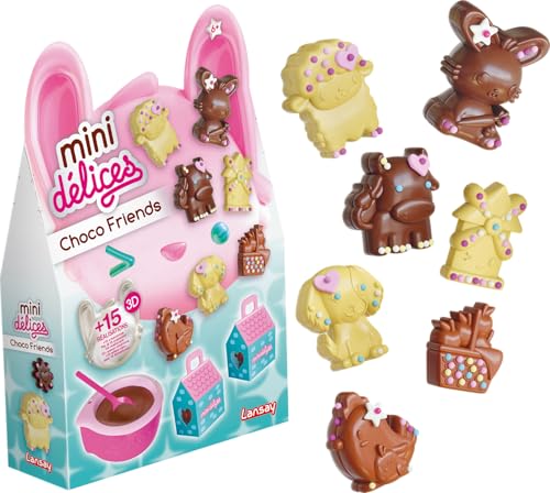 Lansay - MINI DELICES - Choco Friends - Kreativset Schokolade für Kinder ab 6 Jahren - Herstellung von 15 Schokoladen in Tierform - Geschenkverpackung inklusive - Idee für eine kreative von Lansay