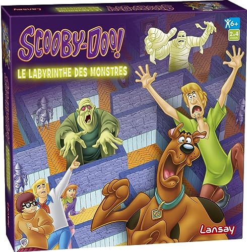 Lansay Scooby-DOO – Das Labyrinth der Monster – Gesellschaftsspiel – Rätsel und Ermittlungen zwischen Freunden oder der Familie – ab 6 Jahren – 2 bis 4 Spieler von Lansay