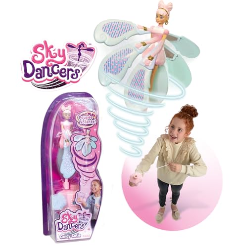 Lansay - Sky Dancers - Candy Cutie Puppe - Magische Fliegende Feenpuppe für Kinder ab 6 Jahren - Fee-Puppe, die mit ihrem Schnur-Launcher in die Luft fliegt - Funktioniert ohne Batterien von Lansay