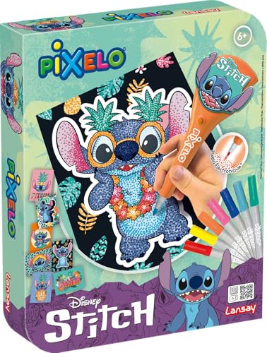 PIXELO - Disney Set: Stitch - Erstellt im Handumdrehen wunderschöne, farbenfrohe Zeichnungen - Kreatives Gestalten für Kinder - Kreatives Hobby - Fördert die Fantasie - 6+. von Lansay