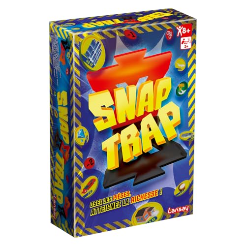 Snap Trap – Neues – lustiges und strategisches Gesellschaftsspiel – Legen Sie die Snap Traps und Chips an – Setzen Sie Ihre Masken auf und sammeln Sie maximale Chips – für die ganze Familie – ab 8 von Lansay