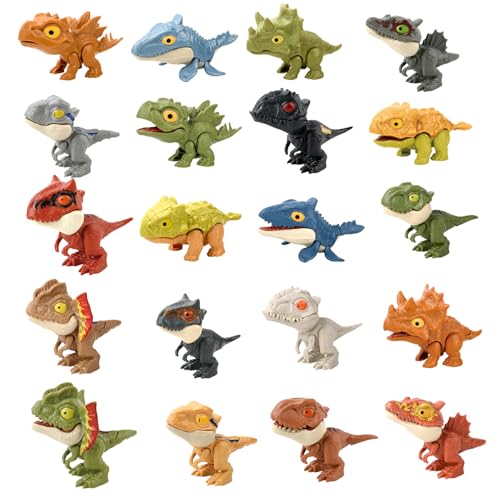 Mini Dinosaurierfiguren für Kinder 3+ 20 Prozent Dinosaurier Fingerpuppen bewegliche Joint Finger Dinosaurierspielzeug pädagogischer lustiger Dinosaurier Puppe von Laqerjc
