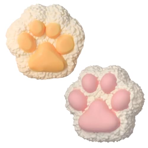 2 Stück Cat Paw Squeeze Toy,Soft Cat Paws Squishy Toy Süße Weiche Katzenpfoten Quetschspielzeuge Katzenpfoten-Moch-Squishy-Spielzeug, , Mädchen Und Jungen Zum Entspannen von Laralily