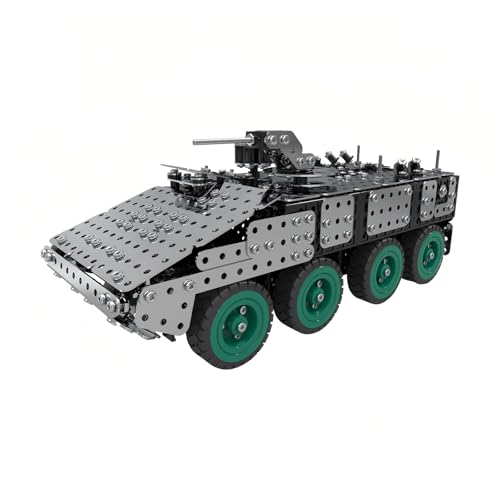 Larcele 3D Metall Puzzle Militär Modellbausätze, DIY Montage Militär Kampfschiff Gebäude Miniatur Jigsaw Puzzles KJPZ-04 (Gepanzertes Auto) von Larcele