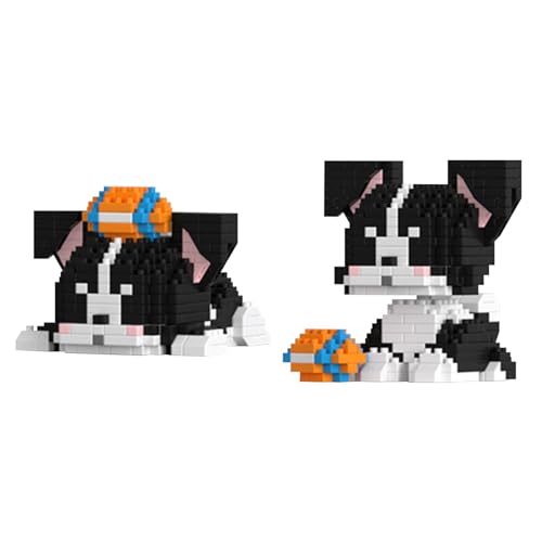 Larcele 417 Stücke Mikro Tier Bausteine Spielzeug Kit, Mini Hund Bricks Bauen Bauklötze Satz KLJM-11(2 in 1 Border Collie) von Larcele