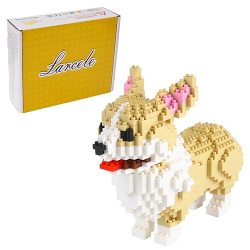 Larcele Mikro Hund Bausteine Spielzeug Bricks Haustier Bauen Bauklötze,950 Stücke KLJM-02 (Welsh Corgi Cardigan) Mehrweg von Larcele