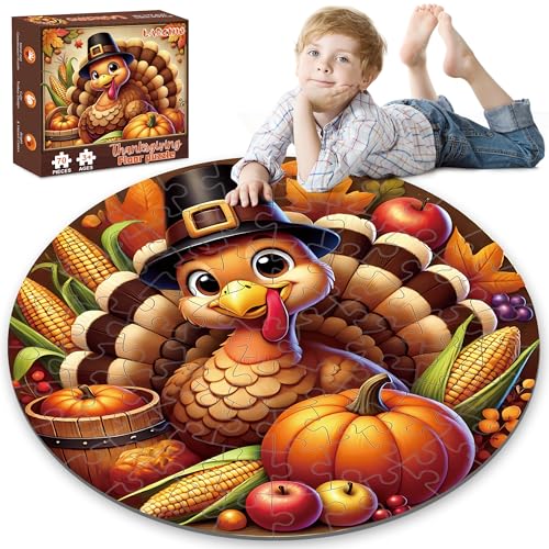 Thanskgiving Bodenpuzzles für Kinder im Alter von 4–6 Jahren von Larchio