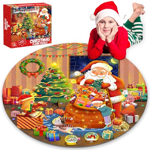 Weihnachtliche Bodenpuzzles von Larchio