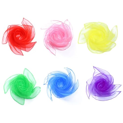 Larfraecy 6 Stück Jongliertücher Bunte Seidentücher 60x60cm Square Tanz Chiffontücher Bunte Tücher für Kindergarten Kindershow Sensorisches Jonglieren Tanzen Gymnastiktücher Sensorisches Kindershow Larfraecy 6 Stück Jongliertücher Bunte Seidentücher 60x60cm Square Tanz Chiffontücher Bunte Tücher für Kindergarten Kindershow Sensorisches Jonglieren Tanzen Gymnastiktücher Sensorisches Kindershow von Larfraecy