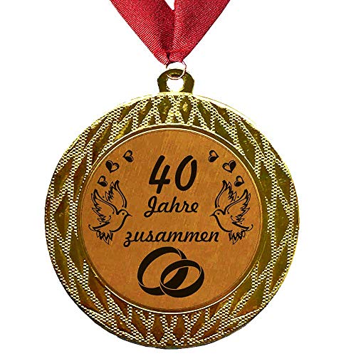 Larius Group Medaille Orden 40 Jahre zusammen Rubinhochzeit Rubinene Hochzeit Hochzeitzeit von Larius