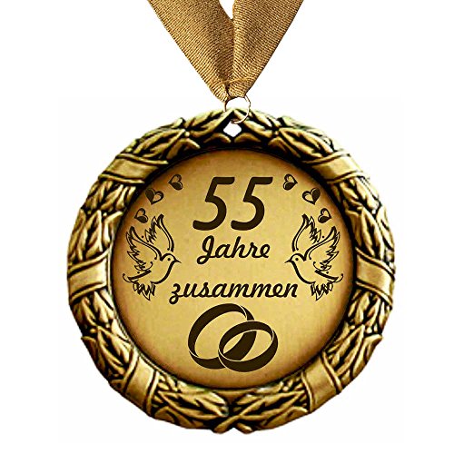 Larius Group Medaille Orden 55 Jahre zusammen Platinhochzeit Hochzeitzeit von Larius