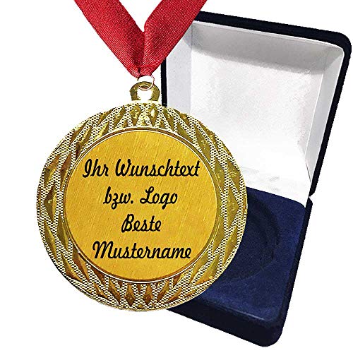 Larius Group Medaille Orden Endlich Rentner BZW. Ihr Wunschtext Geschenk für Rentner zum Renteneintritt (mit Wunschtext, Halsband UND Schachtel) von Larius