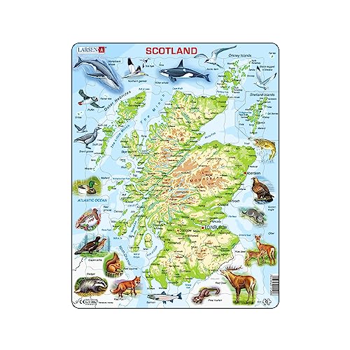 Larsen A41 Schottland Topographische Karte, Englisch Ausgabe, Rahmenpuzzle mit 63 Teilen Larsen A41 Schottland Topographische Karte, Englisch Ausgabe, Rahmenpuzzle mit 63 Teilen von Larsen