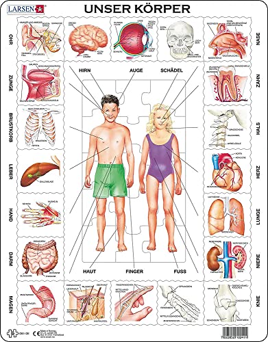 Larsen OB1 Rahmenpuzzle "Unser Körper" 35 Teile von Larsen