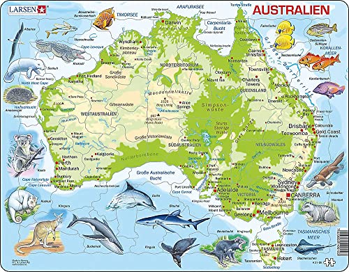 Larsen Puzzle - Australien - 65 Teile (physisch A31) von Larsen