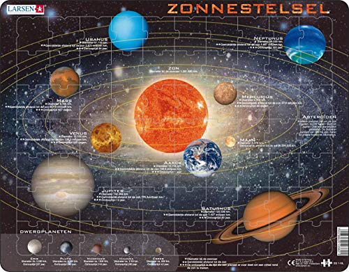 Larsen SS1 Sonnensystem, Niederländisch Ausgabe, Rahmenpuzzle mit 70 Teilen von Larsen