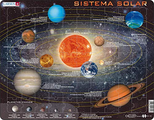 Larsen SS1 Sonnensystem, Spanisch Ausgabe, Rahmenpuzzle mit 70 Teilen von Larsen