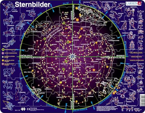 Larsen SS2 Sternbilder, Deutsch Ausgabe, Rahmenpuzzle mit 70 Teilen von Larsen