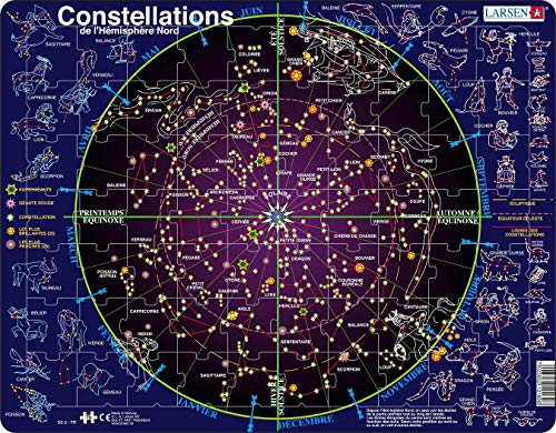 Larsen SS2 Sternbilder, Französisch Ausgabe, Rahmenpuzzle mit 70 Teilen von Larsen