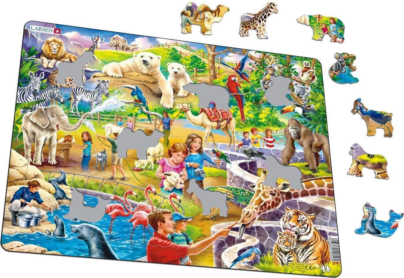 Larsen Zoo Rahmenpuzzle 48 Teile von Larsen