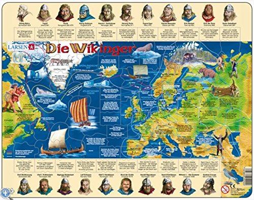 Larsen 7023852110355 Puzzle 102 Teile-Rahmenpuzzle-Die Wikinger von Larsen