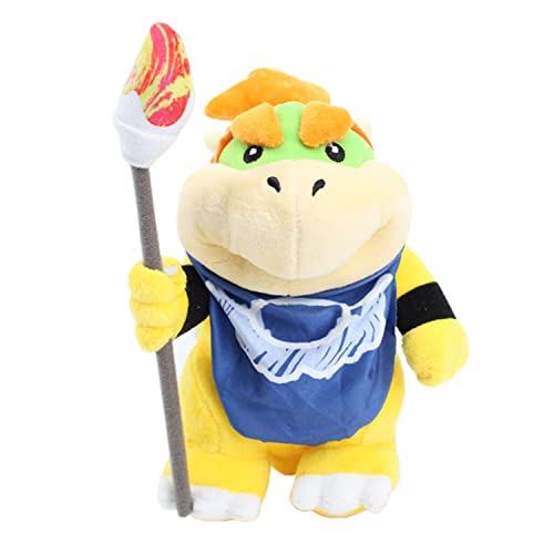 Laruokivi Anime Junior Bowser Jr Plüschtier mit Maske Waffe Koopaling Koopa Gefüllte Weiche Puppe 9'' von Laruokivi