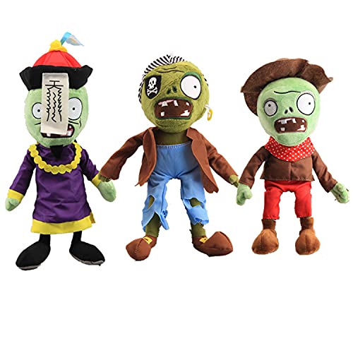 Laruokivi 3pcs Talisman Zombie & Pirat Zombie & Green Cowboy Zombie Plüschtiere Spiel Figuren Gefüllte Puppe von Laruokivi