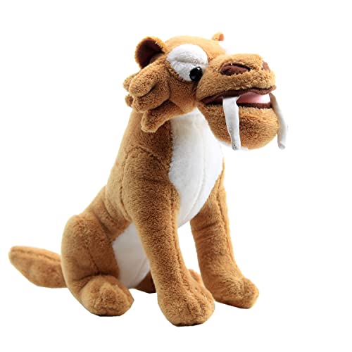 Laruokivi Lustige Nette Tier Puppe Diego Smilodon Gefüllte Plüsch Spielzeug 10'' Geschenk von Laruokivi