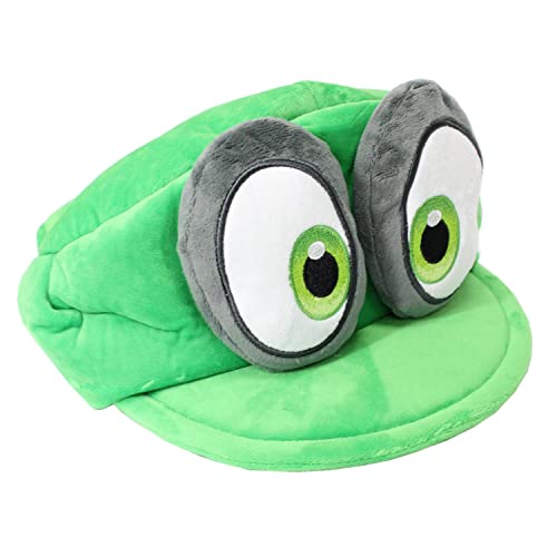 Laruokivi Odyssey Cappy Hat 3D Erhöhte Augen Plüsch Cosplay Grün Luigi Cap Geschenk von Laruokivi