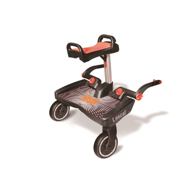 Lascal Buggy Board Maxi + schwarz mit Sitz rot von Lascal