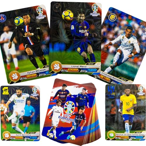 2024 Euro Soccer Cards - 32 der größten Fußballspieler-Karten Tolles Geschenk für jeden Sammler und Fußballfan. 4 Fußballkarten-Packung. Jede Packung enthält verschiedene Karten, um unvergessliche von Latherok