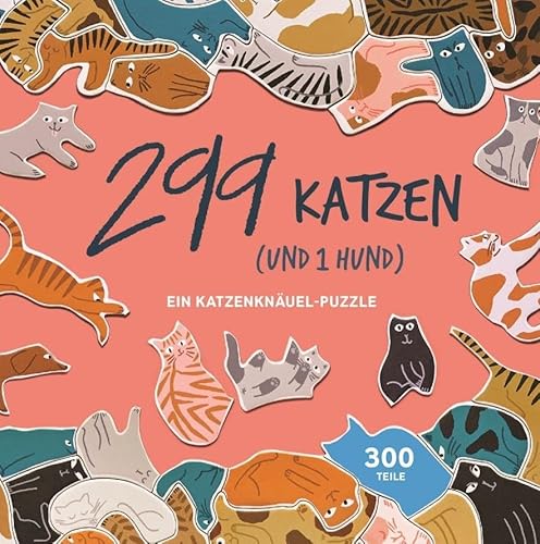 299 Katzen (und 1 Hund): Ein Katzenknäuel-Puzzle, Orange von Laurence King Verlag GmbH