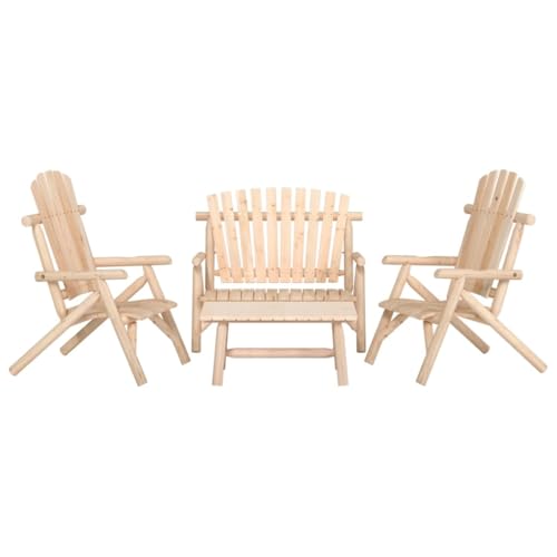 Lauuoeriau Home Items, Garten-Lounge-Set, Massivholz, Fichte, Anzugmöbel, 4-teilig von Lauuoeriau