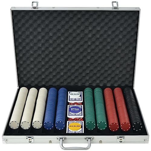 Spiele, Pokerchips & SetsPoker Set mit 1000 Chips Aluminium von Lauuoeriau