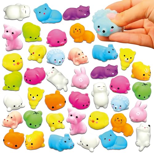 Lavatelli - Set mit 40 Stück Squishy Toys in Form von Tieren, 4 cm, Kindergeburstag Gastgeschenke, Spiele, Gadgets, Geschenke und Geschenkideen für Jungen und Mädchen, Schuljahresende geschenk von Lavatelli