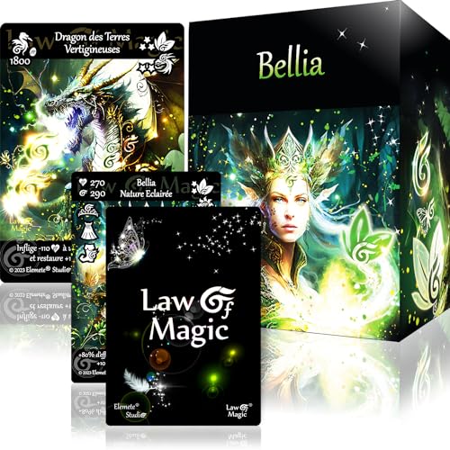 Law Of Magic - Bellia Nature Eclairée Deck – 72 einzigartige Sammelkarten – Französisch – Magie der Natur von Law Of Magic