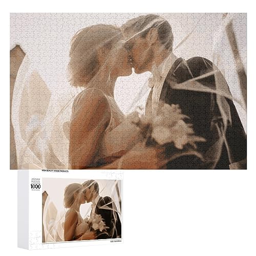 Benutzerdefinierte Puzzles Personalisiertes Puzzle 200/300/500/1000 Teile nach Foto Benutzerdefiniertes Puzzle für Erwachsene und Kinder, Familie, Hochzeit, Abschlussgeschenk von Lawenp