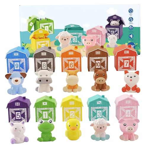 Baby Farm Animal Toys 20pcs/Set Cartoon nummeriertes lebendiges Kleinkind Lernen Spielzeug süße Entwicklungs-Kind-Kind-Farm Geburtstag | Playsets Baby Farm Animal Toys 20pcs/Set Cartoon nummeriertes lebendiges Kleinkind Lernen Spielzeug süße Entwicklungs-Kind-Kind-Farm Geburtstag | Playsets von Lawnrden