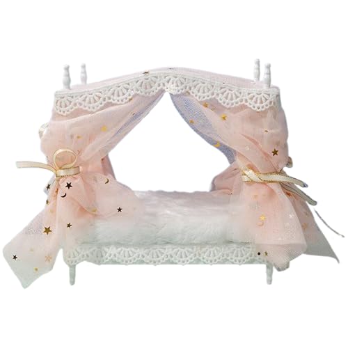 Dollhouse -Bett für Prinzessin 1:12 Skala Simuliertes Puppenbett mit Vorhang & Krawatte DIY Friendly Decorative Dollhouse Möbel für Enthusiasten, Stil 2 |.Zubehör Dollhouse -Bett für Prinzessin 1:12 Skala Simuliertes Puppenbett mit Vorhang & Krawatte DIY Friendly Decorative Dollhouse Möbel für Enthusiasten, Stil 2 |.Zubehör von Lawnrden