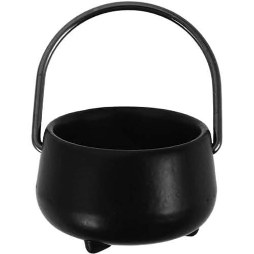 Halloween Cauldron, 1:12 mini Cauldron mit Griff, Legierung Hexe Black Pot für Dollhouse Decor, Halloween Party Gunst |.Hexe Halloween Cauldron, 1:12 mini Cauldron mit Griff, Legierung Hexe Black Pot für Dollhouse Decor, Halloween Party Gunst |.Hexe von Lawnrden