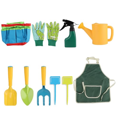 Kids Gardening Tool Set, 9pcs/Set Kleinkind -Gartenwerkzeuge umfassen Schaufel, Rechen, Kelle, Bewässerung, Gartenhandschuhe Lernen zu tun, um Spielzeug für Kinder am besten Outdoor -Spielzeug zu von Lawnrden