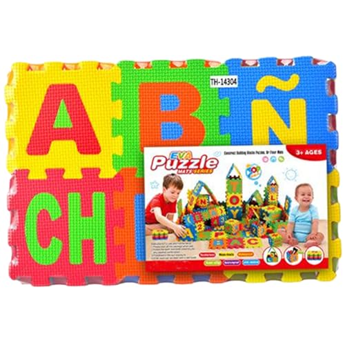 Lawnrden Kinderschaum -Puzzle -Matte, 36 Kacheln Puzzle Teppich, Eva -Schaum -Babymatte, ineinandergreifende russische Alphabet -Schaum -Rätselmatte für Spiel & Übung/31x31 (zufällige Farbe) von Lawnrden