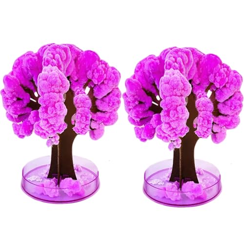 Kristallwachsender Kirschbaum, 2pcs Mini Magic Tree mit 3 Tränken, Papierkristallbäume Spielzeug Schreibtisch Dekor Geschenk, kreative Bildungsdiy -Wissenschafts -Kit für Schreibtischbuchhandel Wohnk von Lawnrden