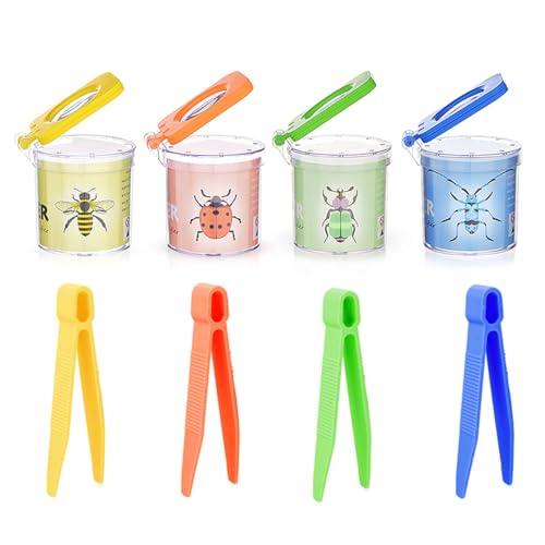 Lawnrden 4 PCs Bug Catcher für Kinder Lupe Kids Kids Bug Catching Kit mit Pinzetten mehrfarbige Insekten-Käfig-Sammlung Kit für Kinder Wissenschaft Nature Exploration, Nature Exploration Toys Lawnrden 4 PCs Bug Catcher für Kinder Lupe Kids Kids Bug Catching Kit mit Pinzetten mehrfarbige Insekten-Käfig-Sammlung Kit für Kinder Wissenschaft Nature Exploration, Nature Exploration Toys von Lawnrden